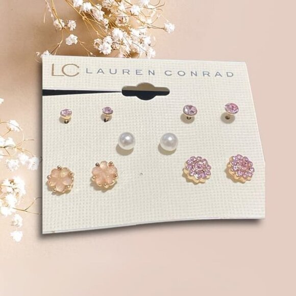 Lauren Conrad Jewelry - LC Lauren Conrad Flower Stud Earring Set, Women's, Purple